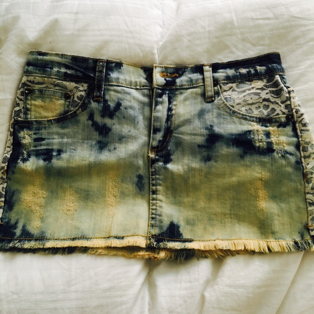 Foreign Exchange Vintage Style Jean Skirt